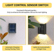 Solar Wall Lights Small Fence Lights Solar Powered Up Down LED Porch Light  (1 Pc)