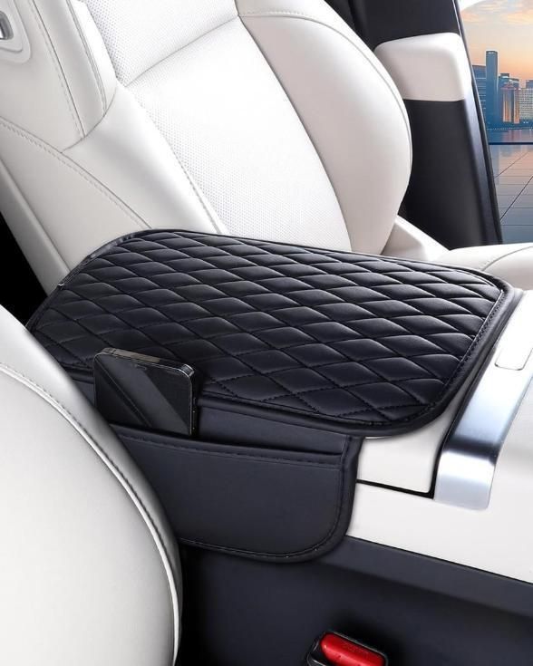 Microfiber Leather Armrest Cover With Storage