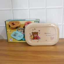 Cute Teddy Printed Kids Lunch Box (500Ml / 1 Pc)